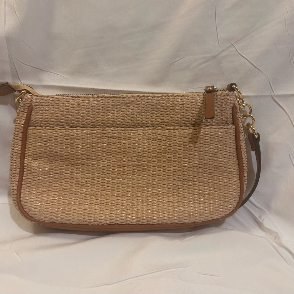 Nanette Lenore women’s beige shoulder basketweave‎ bag - Picture 9 of 12